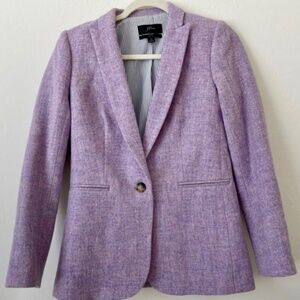 J CREW Parke Wool Blazer size 0 Lavender